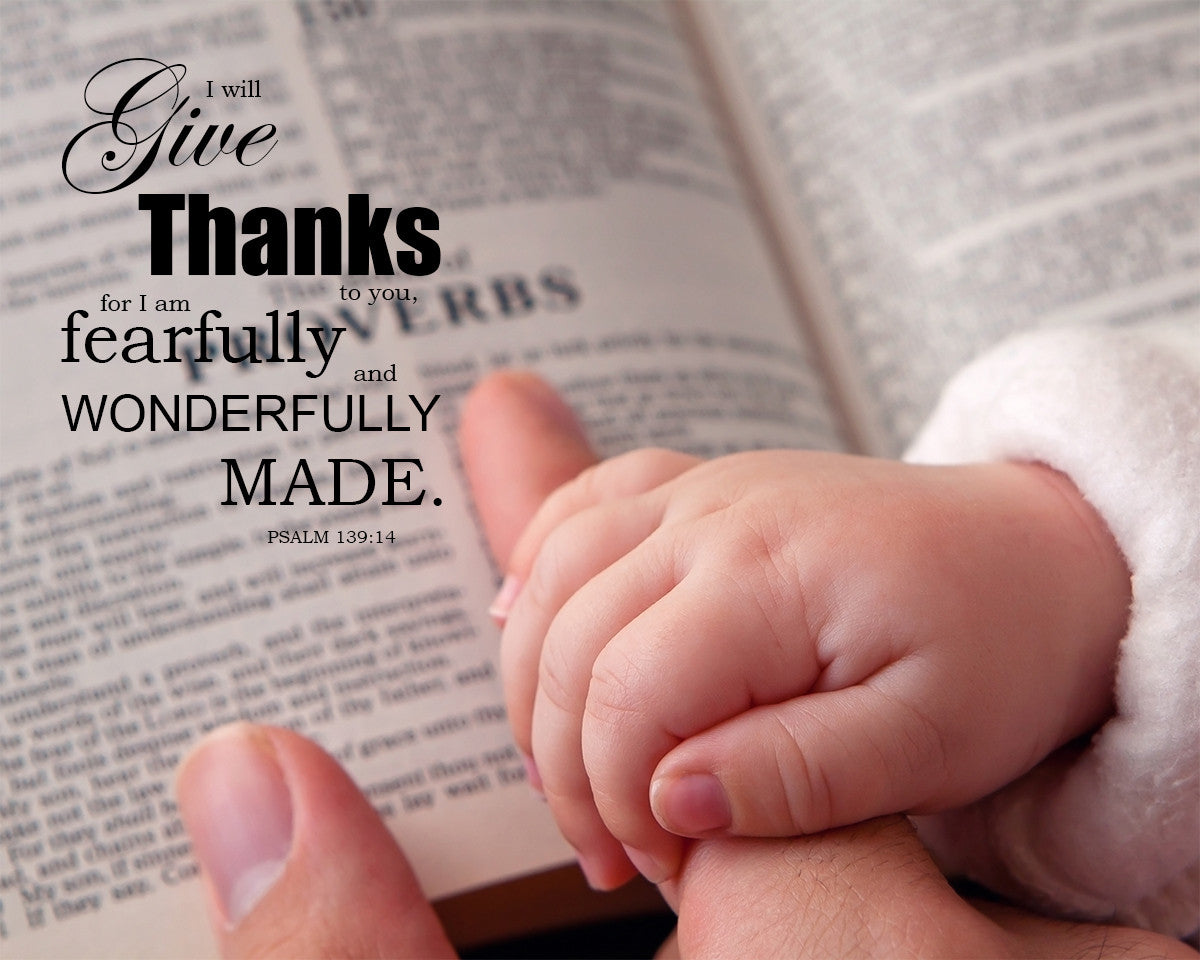 Psalm 139:14 - Wonderfully Made - Bible Verses To Go
