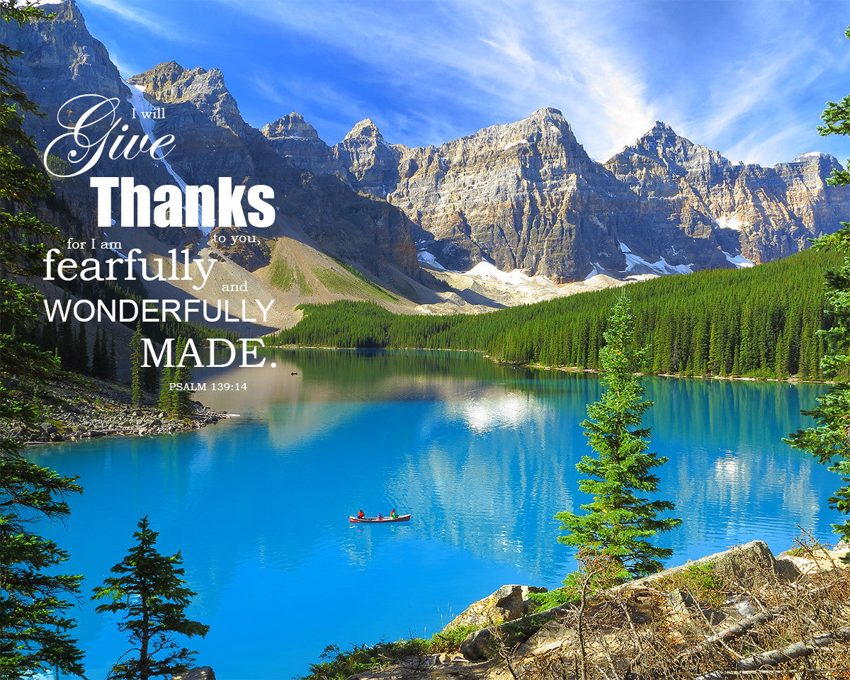 Psalm 139:14 - Wonderfully Made - Bible Verses To Go