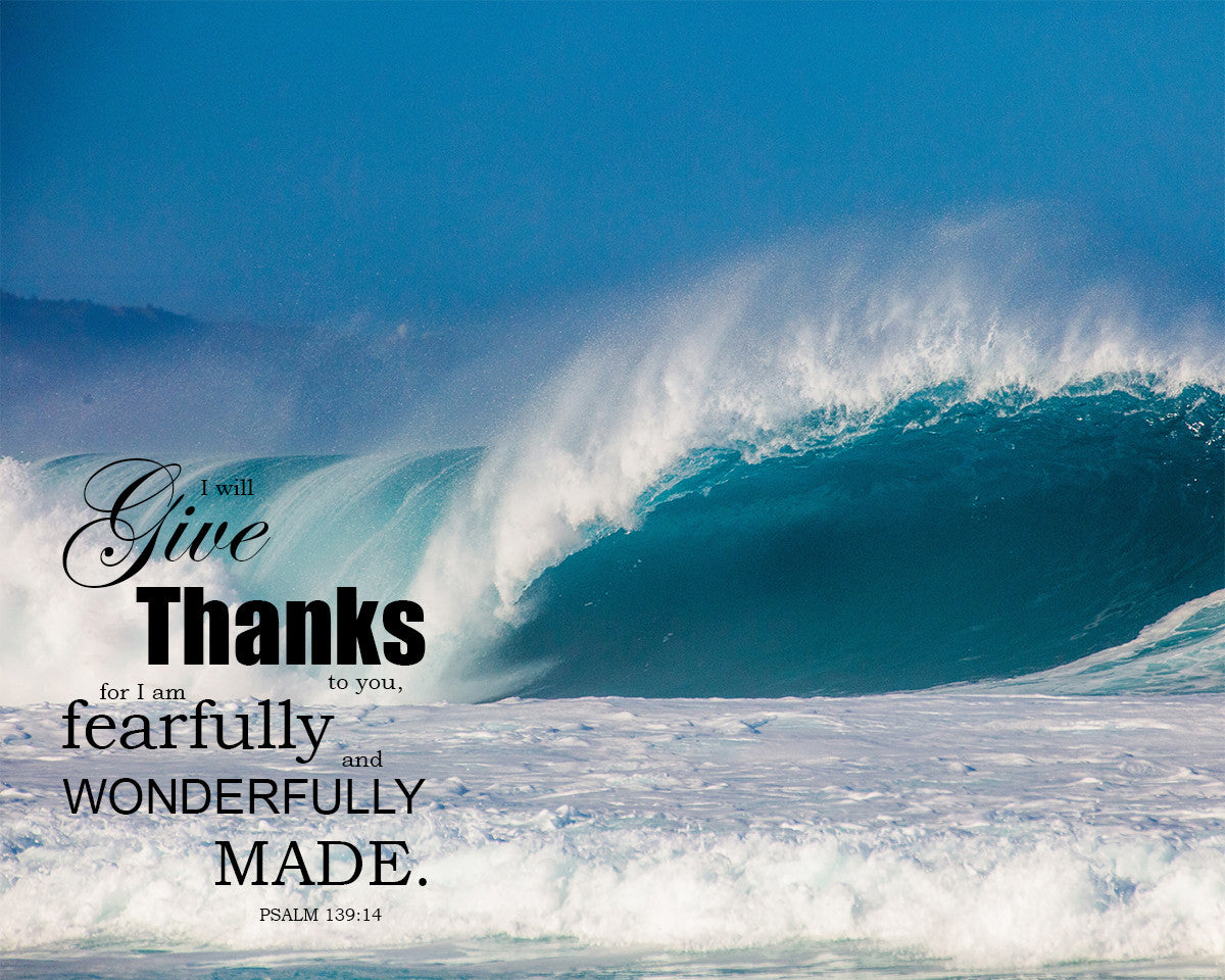 Psalm 139:14 - Wonderfully Made - Bible Verses To Go