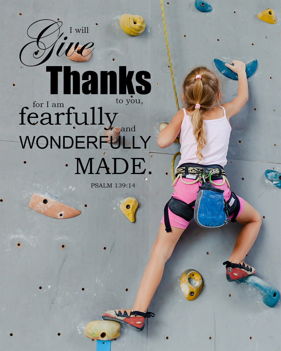 Psalm 139:14 - Wonderfully Made - Bible Verses To Go