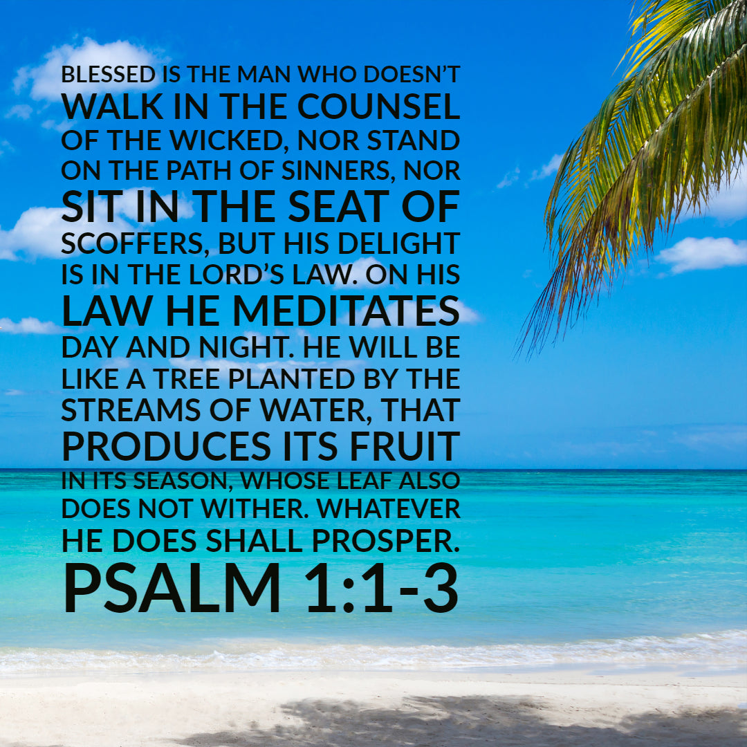 Psalm 1:1-3 - Whatever He Does Shall Prosper - Bible Verses To Go