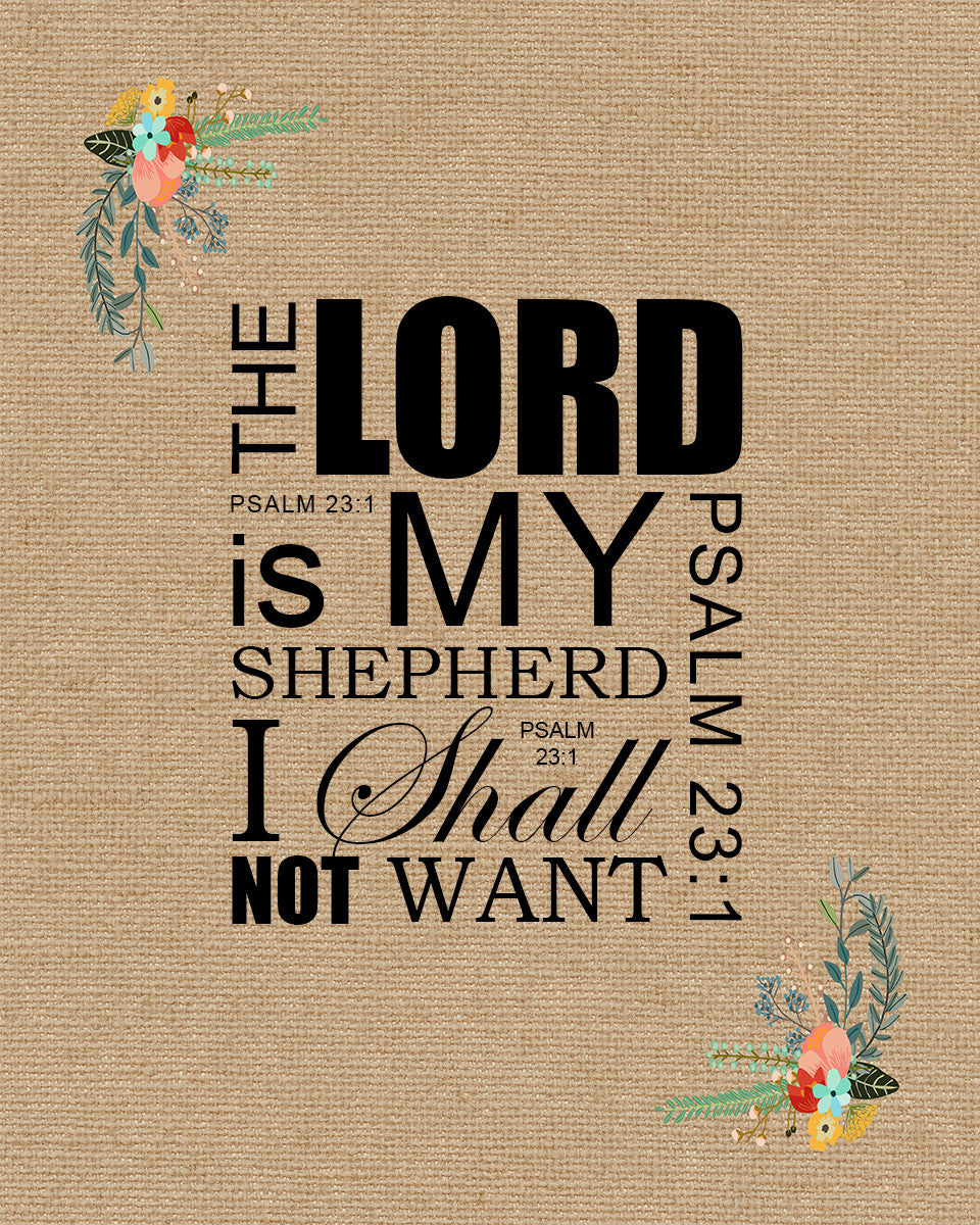 Psalm 23:1 - Lord My Shepherd - Bible Verses To Go