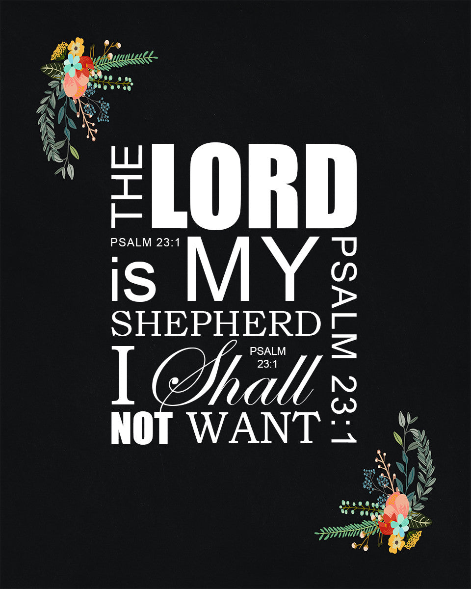 Psalm 23:1 - Lord My Shepherd - Bible Verses To Go