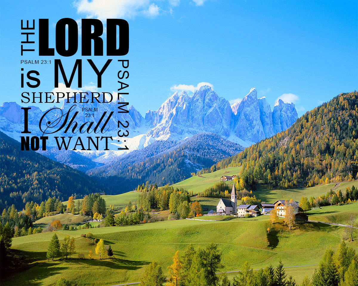 Psalm 23:1 - Lord My Shepherd - Bible Verses To Go