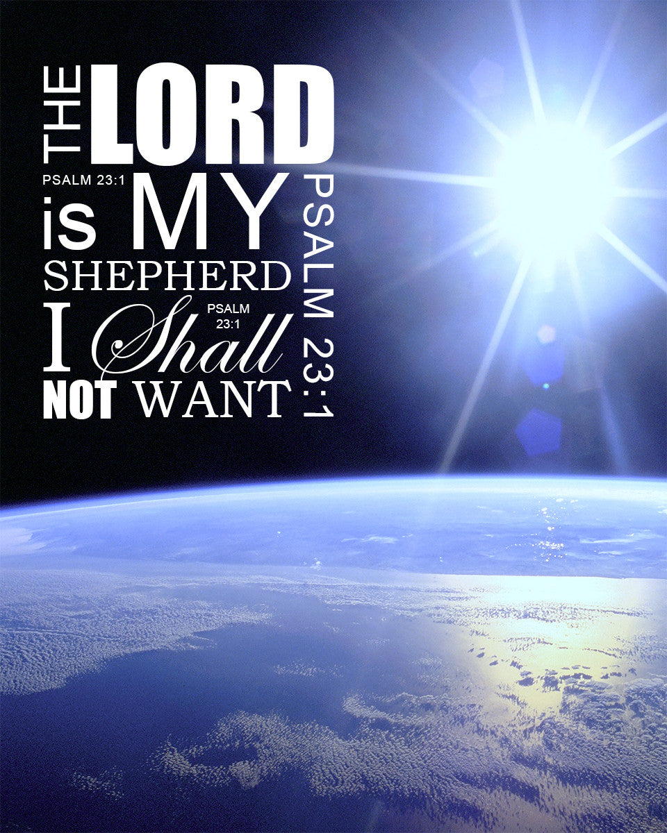 Psalm 23:1 - Lord My Shepherd - Bible Verses To Go