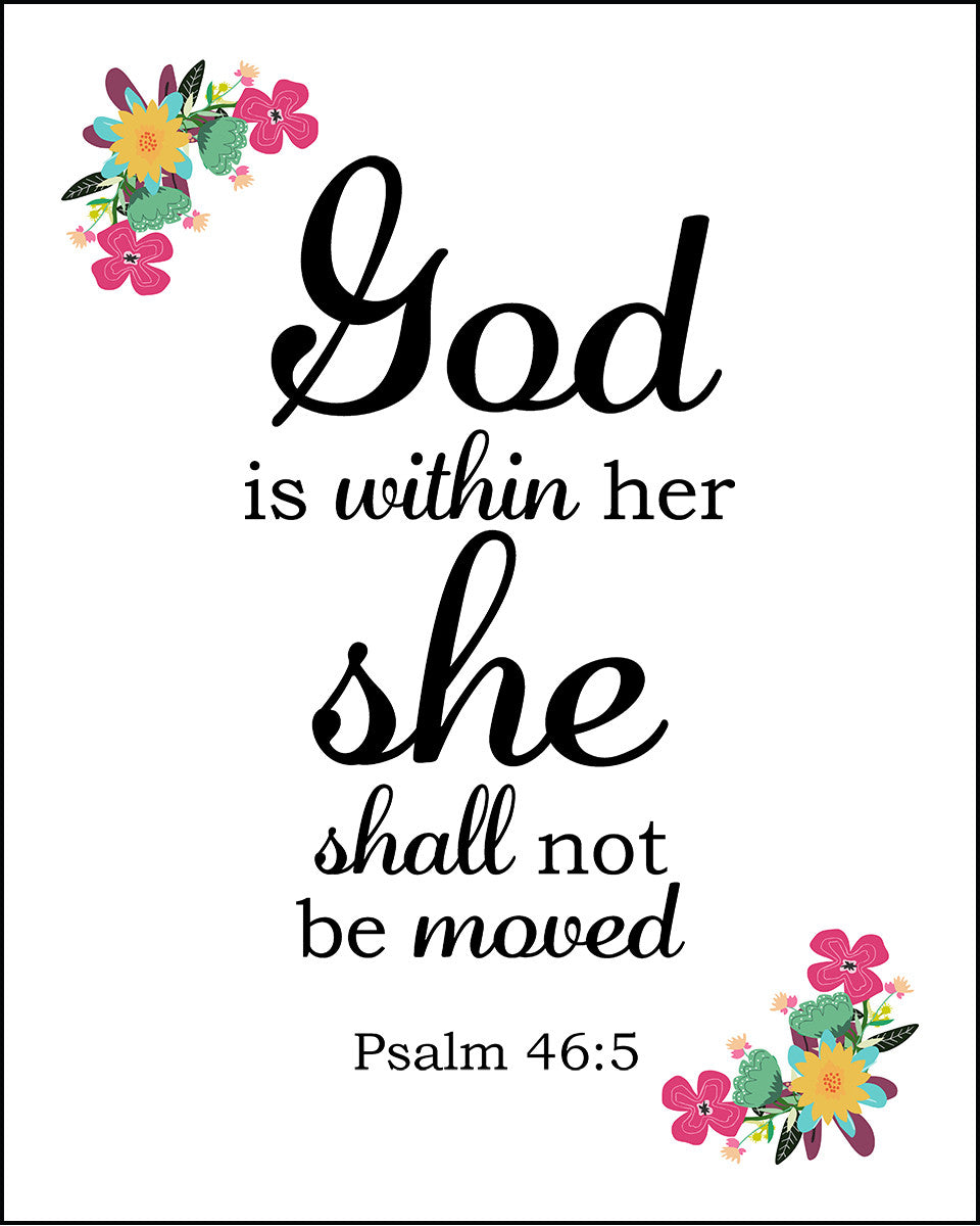 Psalm 46:5 - God is Within Her - Bible Verses To Go