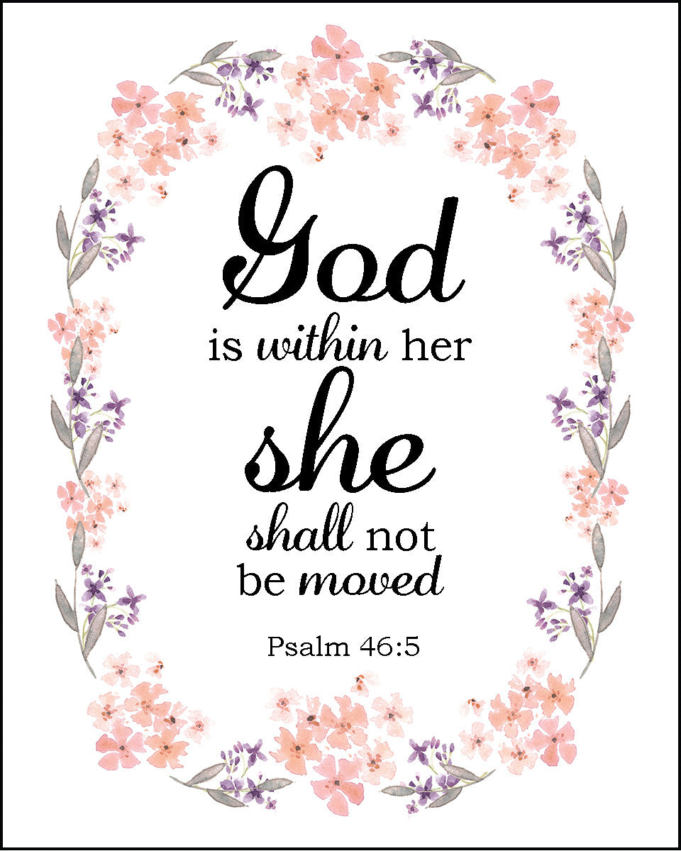 Psalm 46:5 - God is Within Her - Bible Verses To Go