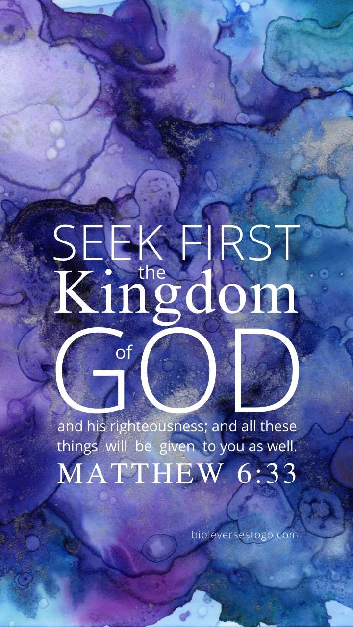 Christian Wallpaper – Purple Matthew 6:33