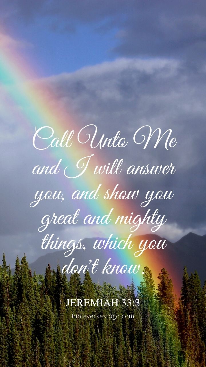 Christian Wallpaper - Rainbow Wonder Jeremiah 33:3