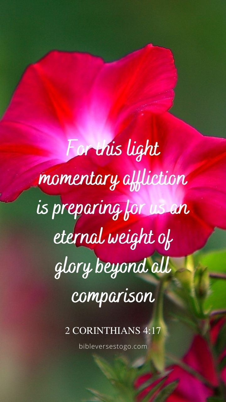 Christian Wallpaper - Red Glory 2 Corinthians 4:17