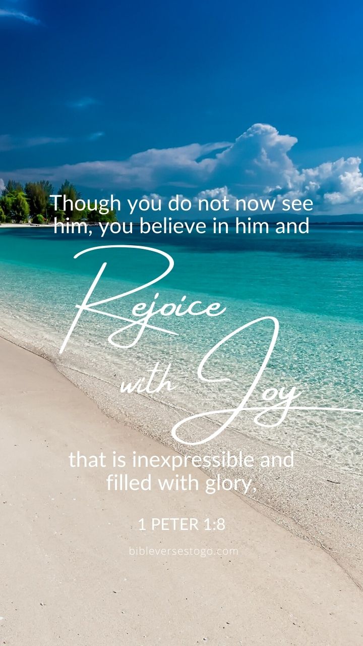 Christian Wallpaper - Rejoice With Joy 1 Peter 1:8