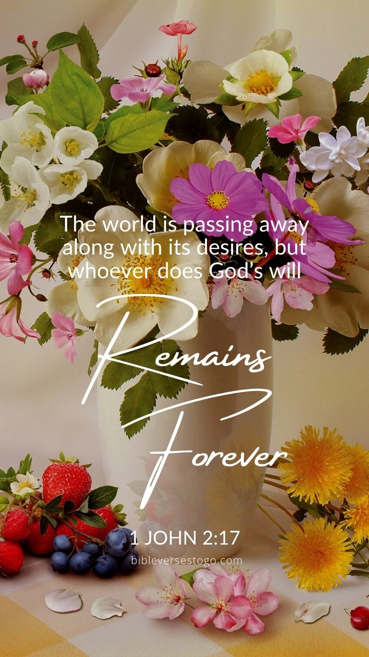 Christian Wallpaper - Remains Forever - 1 John 2:17