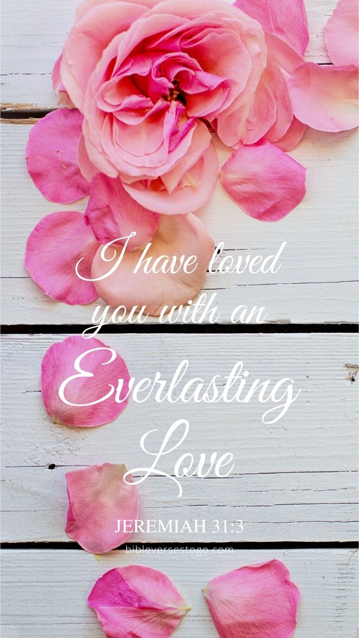 Christian Wallpaper - Rose Petal Wood Jeremiah 31:3