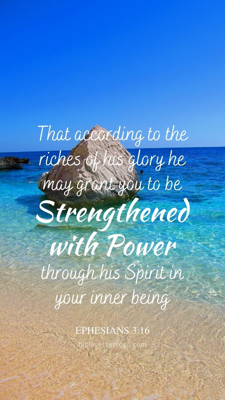 Christian Wallpaper - Sardinia Beach Ephesians 3:16