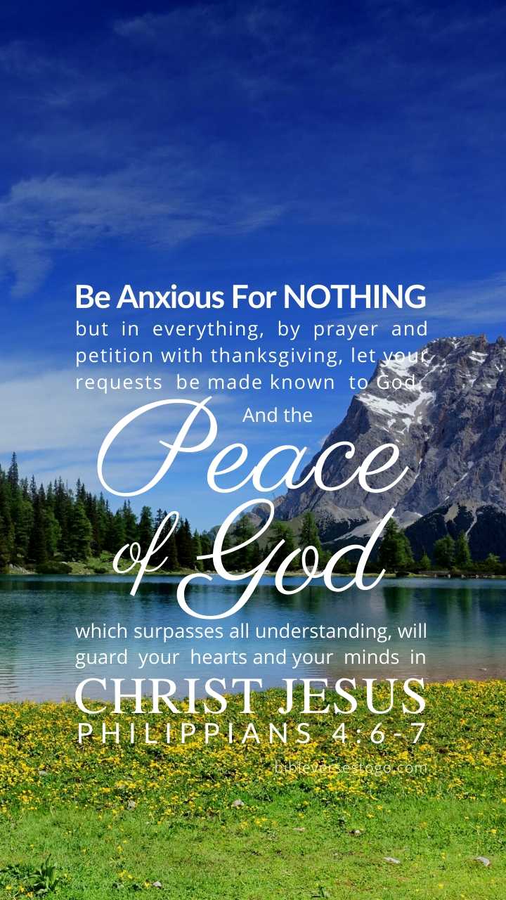 Christian Wallpaper - Serenity Lake Philippians 4:6-7