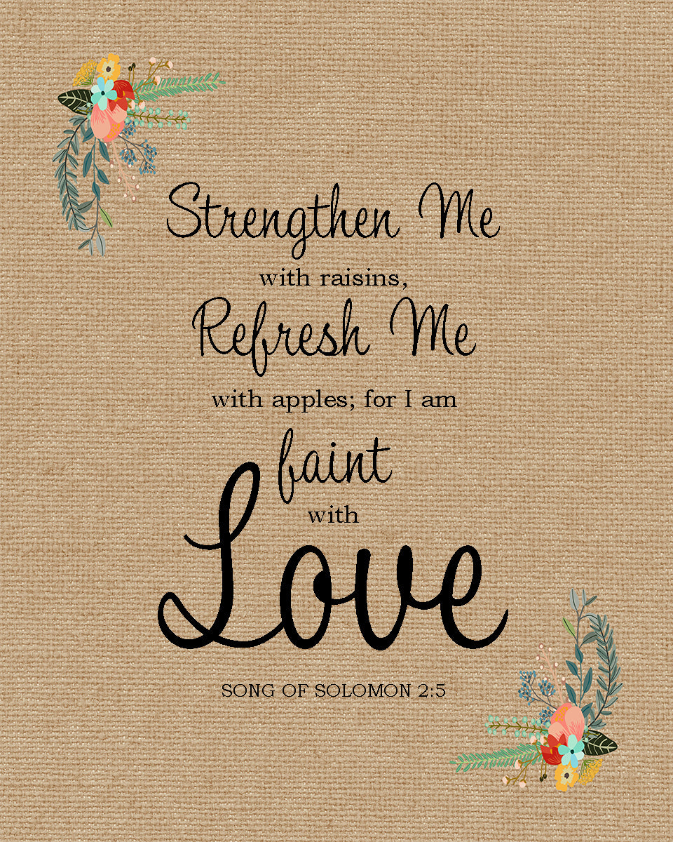 Song of Solomon 2:5 - I am Faint with Love - Bible Verses To Go