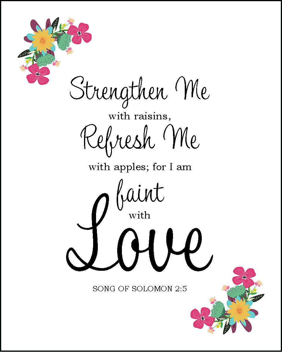 Song of Solomon 2:5 - I am Faint with Love - Bible Verses To Go