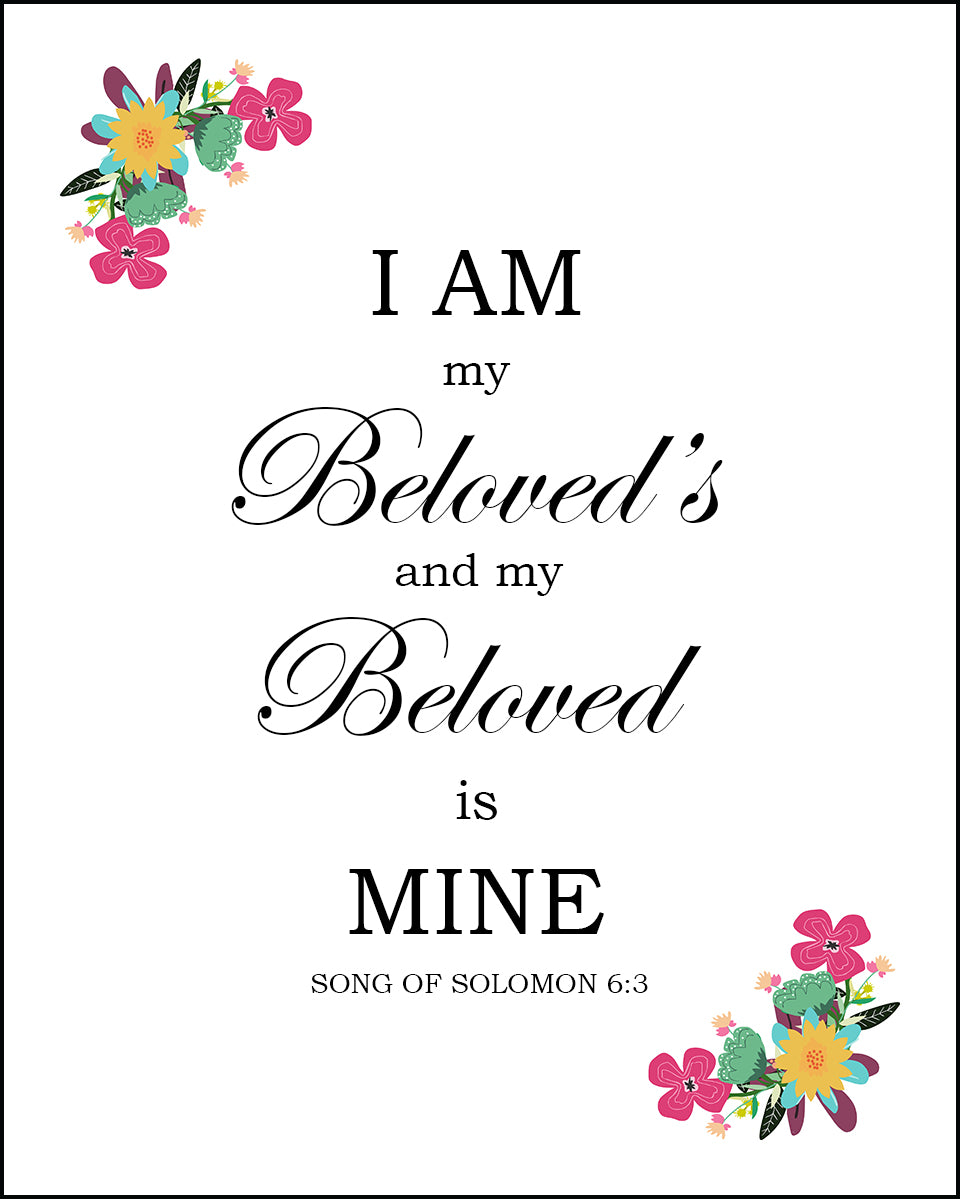 Song of Solomon 6:3 - I am My Beloved&#39;s - Bible Verses To Go