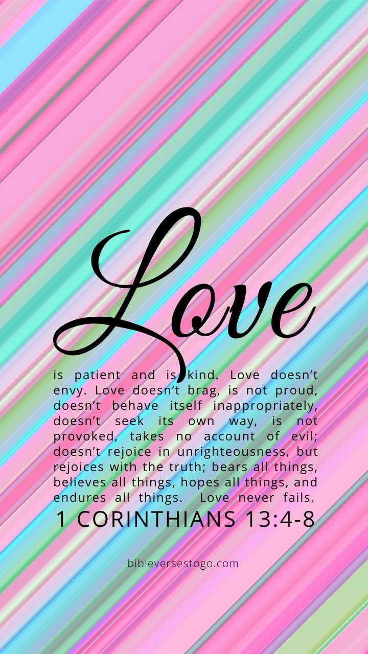 Christian Wallpaper – Stripes 1 Corinthians 13:4-8