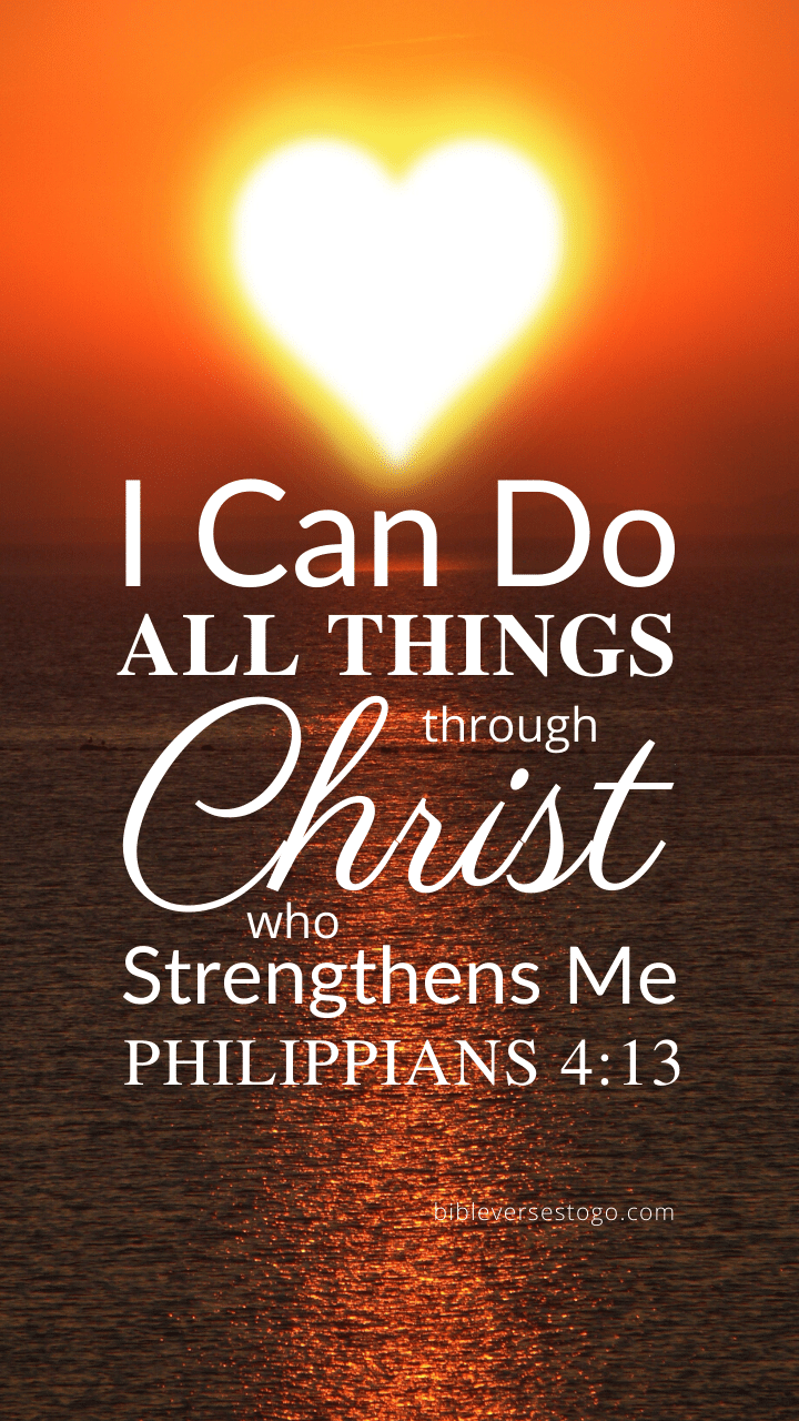 Christian Wallpaper – Sun Heart Philippians 4:13