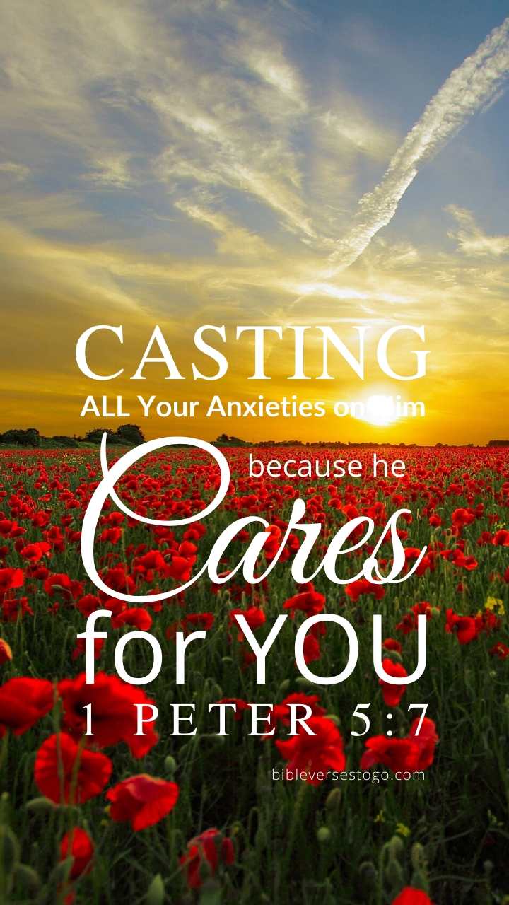 Christian Wallpaper – Sunset 1 Peter 5:7