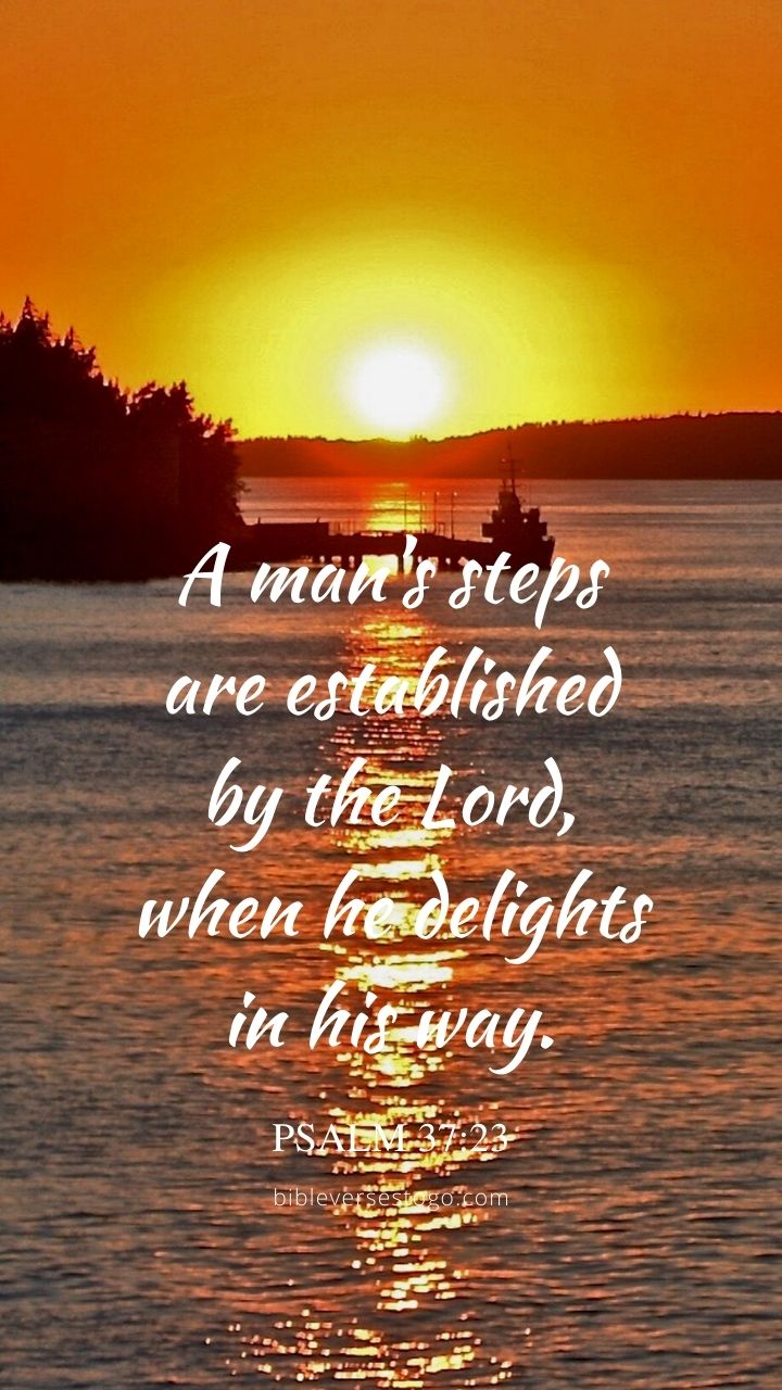 Christian Wallpaper - Sweden Sunrise Psalm 37:23