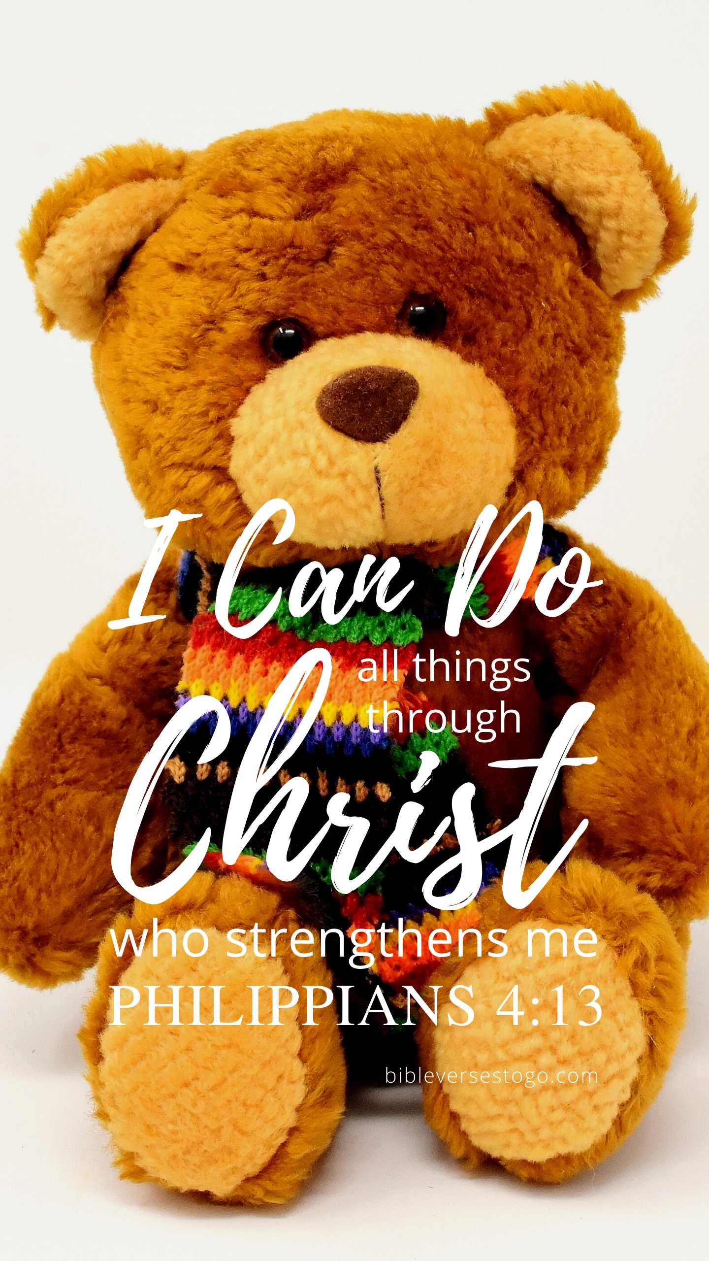 Christian Wallpaper – Teddy Philippians 4:13