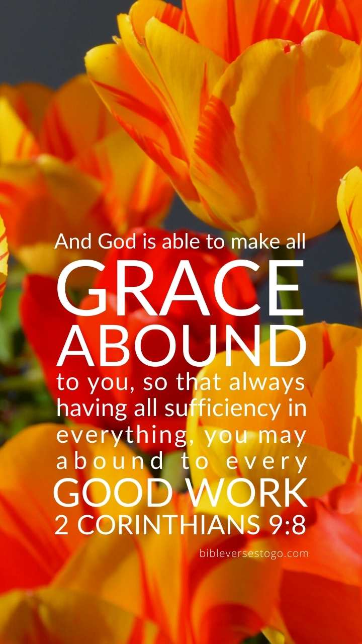 Christian Wallpaper - Tulip Colors 2 Corinthians 9:8