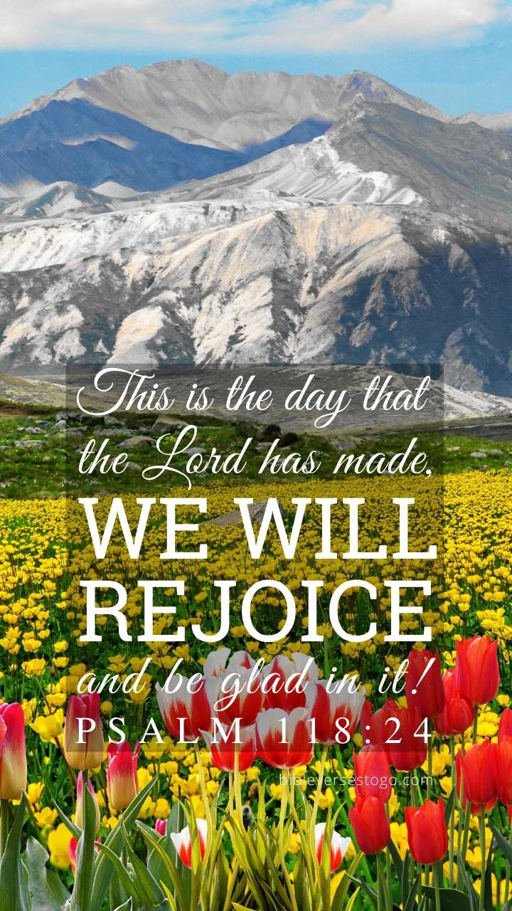 Christian Wallpaper – Tulip Field Psalm 118:24