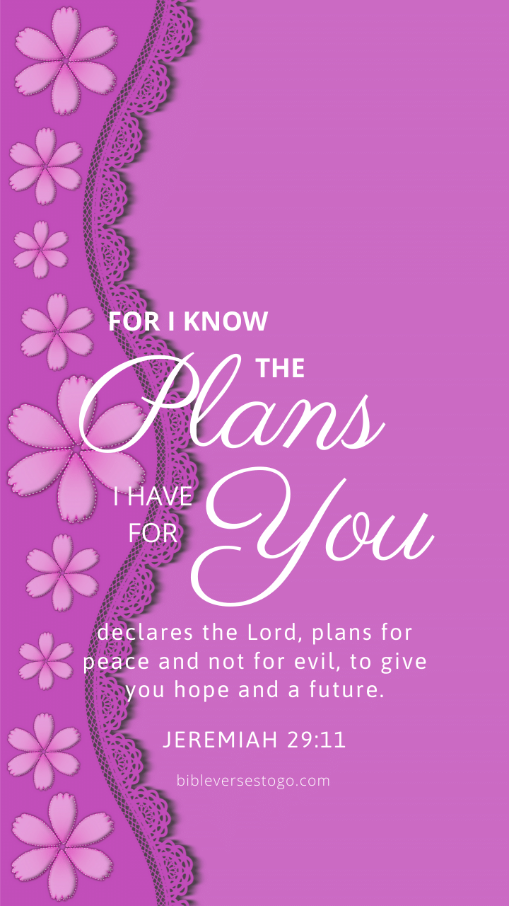 Christian Wallpaper – Violet Jeremiah 29:11