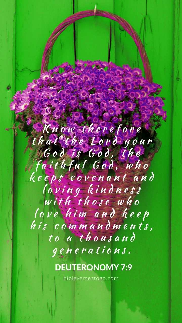 Christian Wallpaper - Wall Basket Deuteronomy 7:9