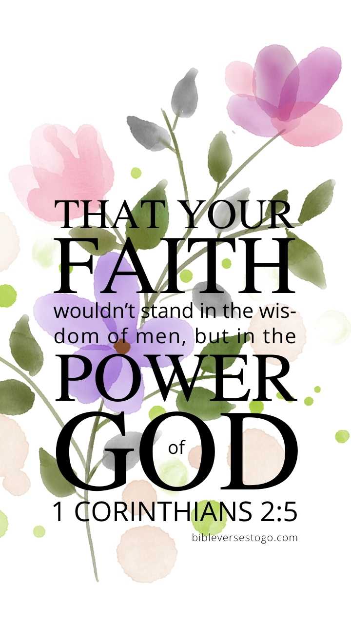 Christian Wallpaper - Watercolor Flowers 1 Corinthians 2:5