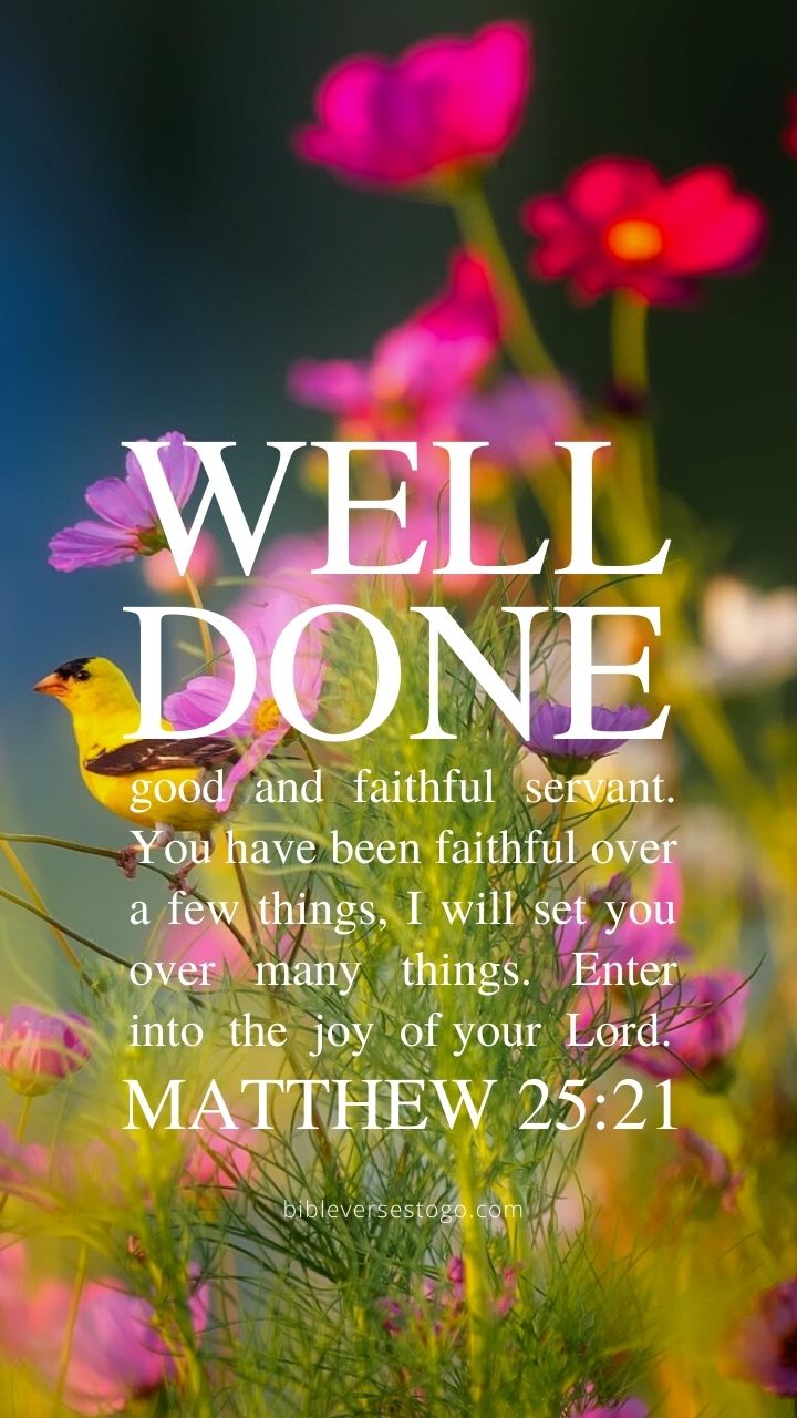 Christian Wallpaper - Well Done Matthew 25:21