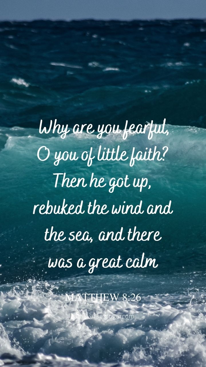 Christian Wallpaper - Wind n Waves Matthew 8:26