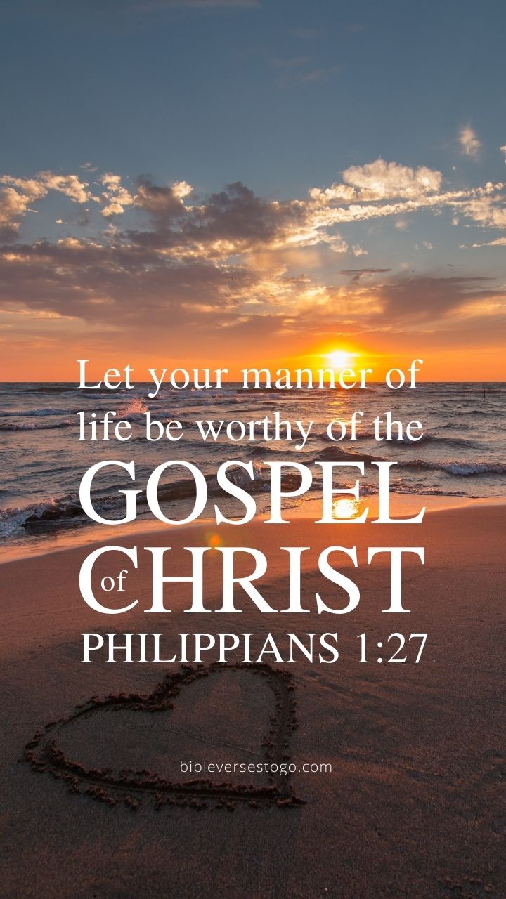 Christian Wallpaper - Worthy Life Philippians 1:27