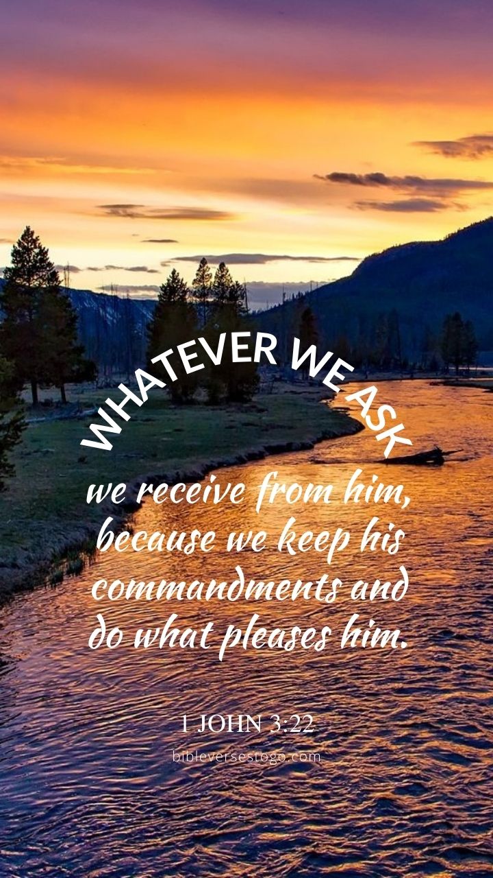 Christian Wallpaper - Yellowstone 1 John 3:22