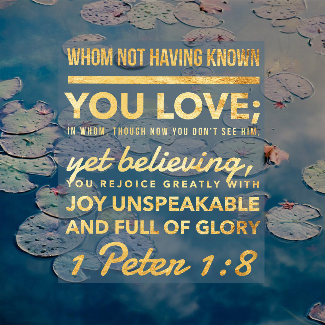 1 Peter 1:8 - Unspeakable Joy - Bible Verses To Go