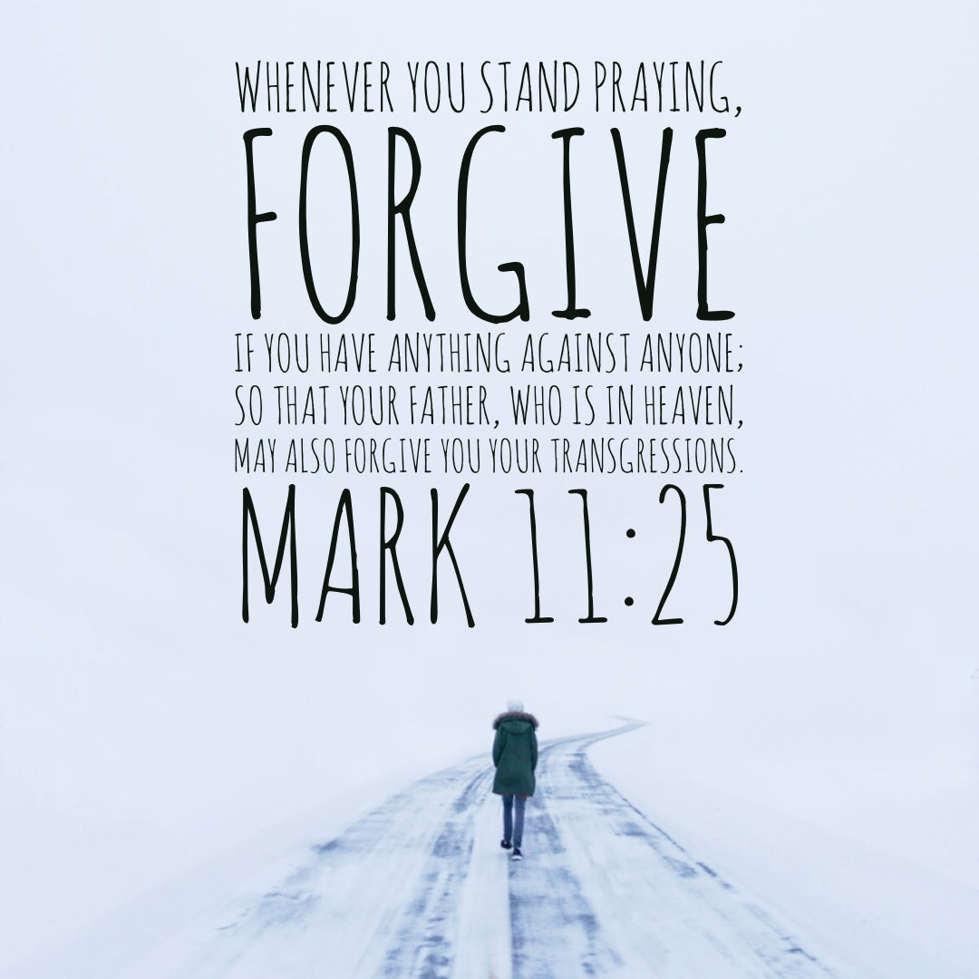 Mark 11:25 - Forgive Anything Against Anyone - Bible Verses To Go