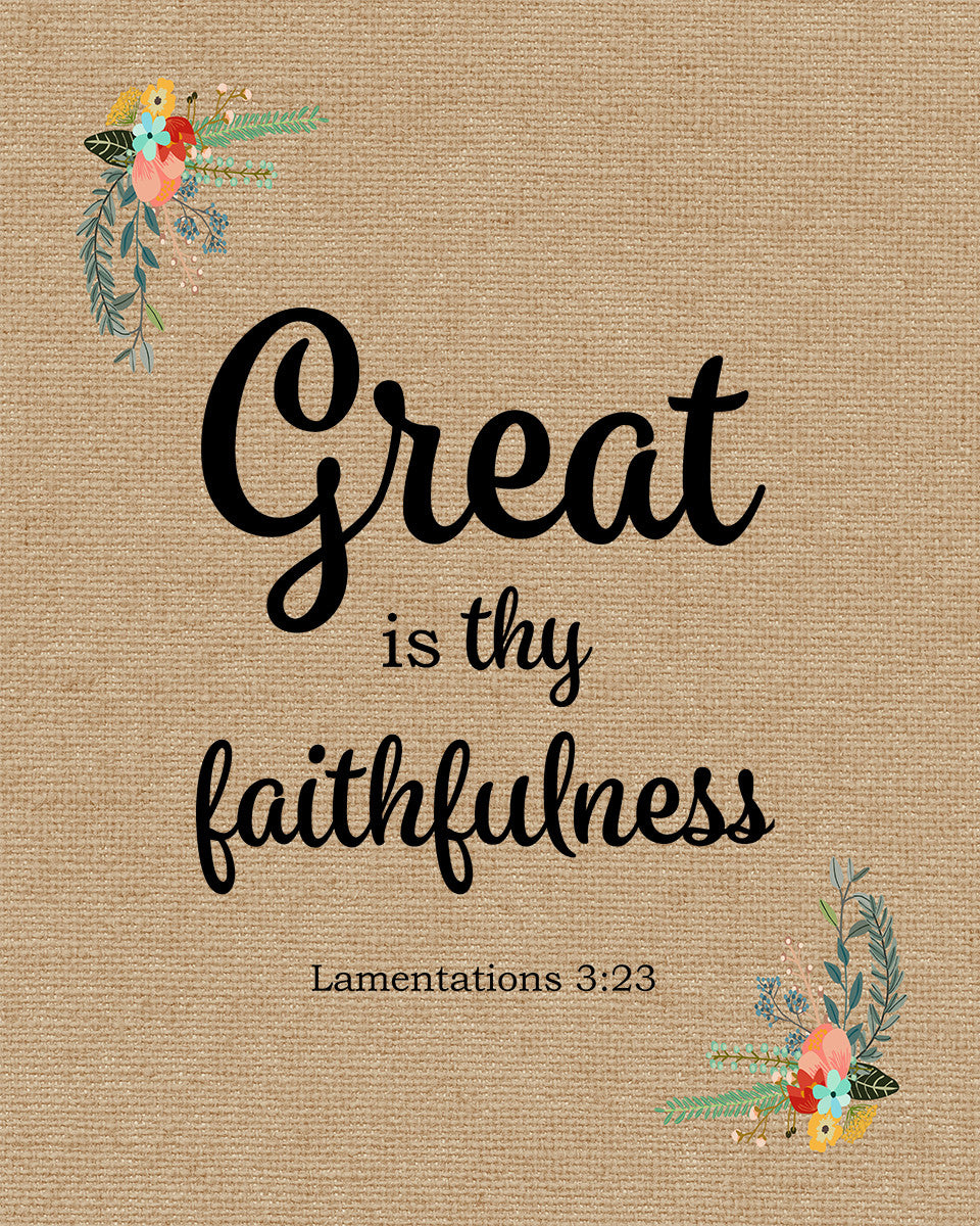 Lamentations 3:23 – Thy Faithfulness - Bible Verses To Go