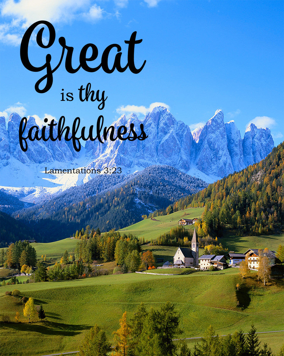 Lamentations 3:23 – Thy Faithfulness - Bible Verses To Go