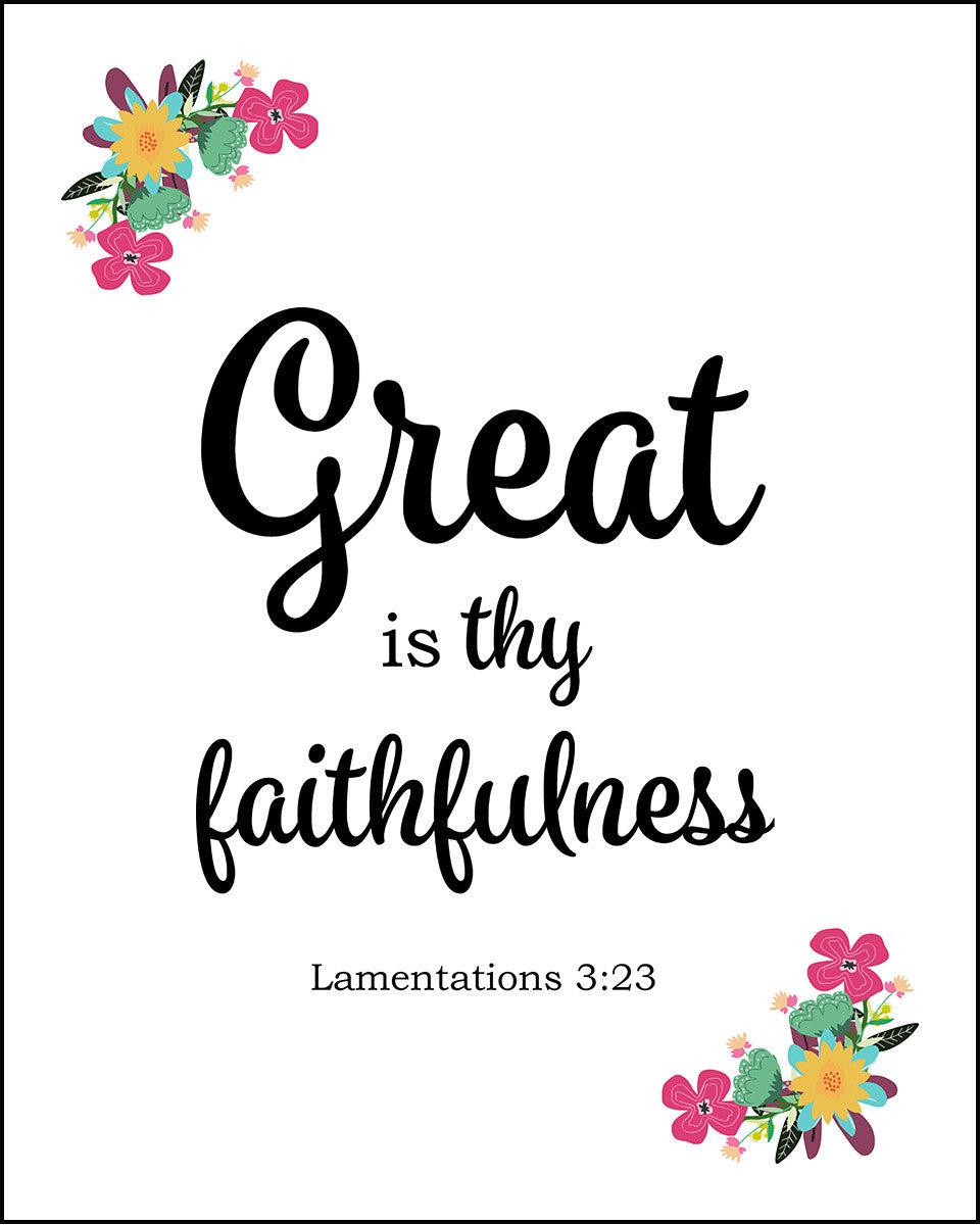 Lamentations 3:23 – Thy Faithfulness - Bible Verses To Go