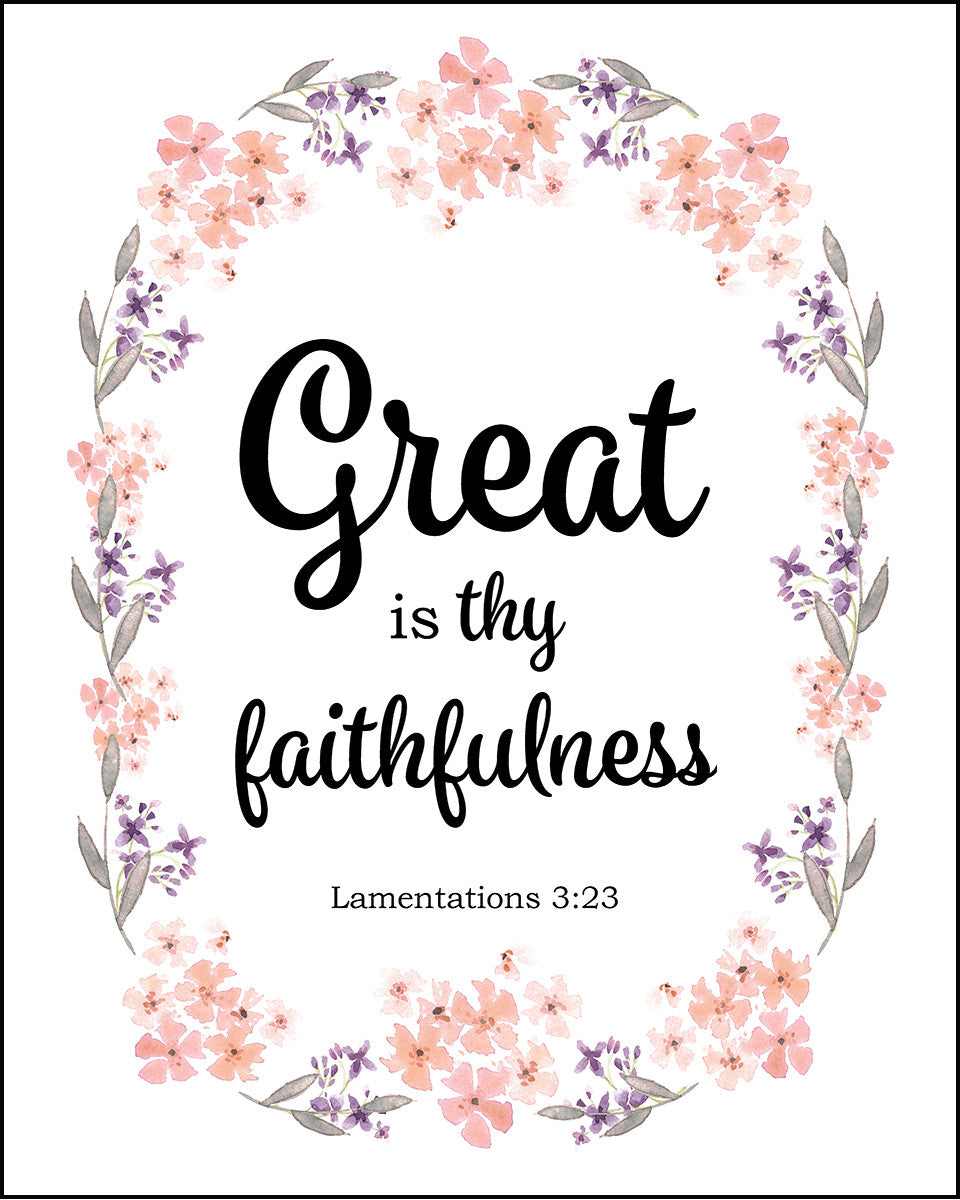 Lamentations 3:23 – Thy Faithfulness - Bible Verses To Go