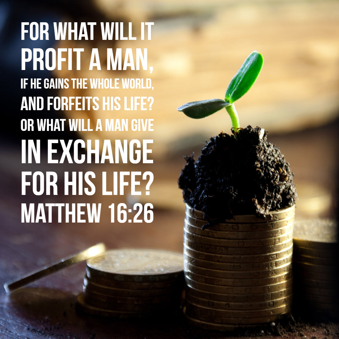 Matthew 16:26 - Gain the Whole World - Bible Verses To Go