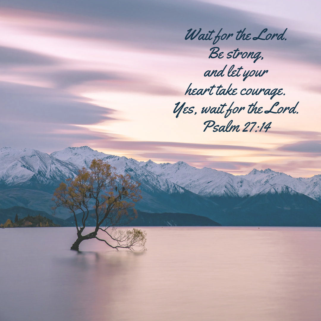 Psalm 27:14 - Be Strong and Let Your Heart Take Courage - Bible Verses To Go