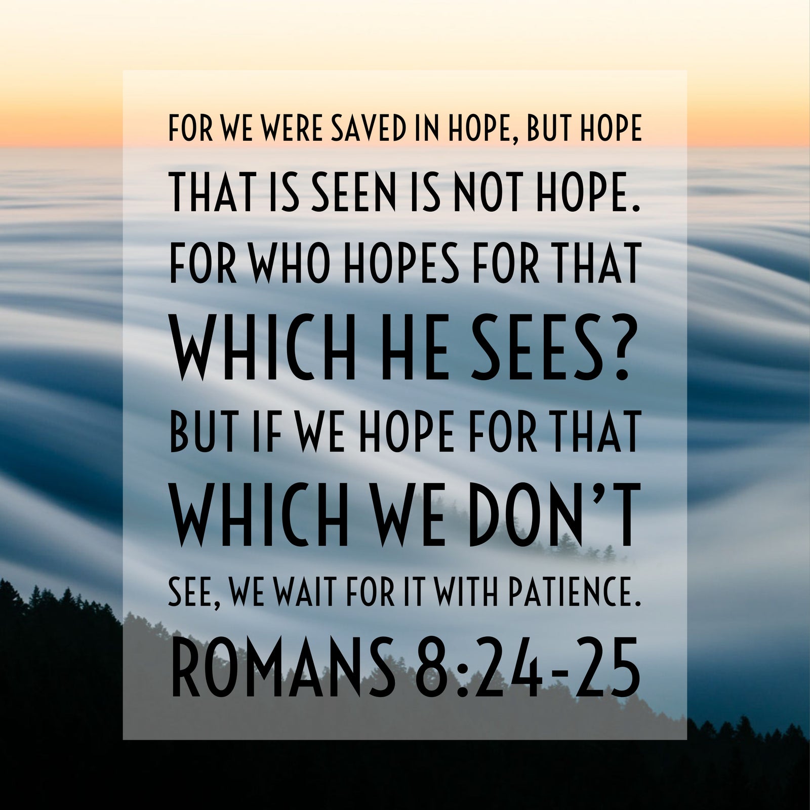 Romans 8:24-25 - We Were Saved in Hope